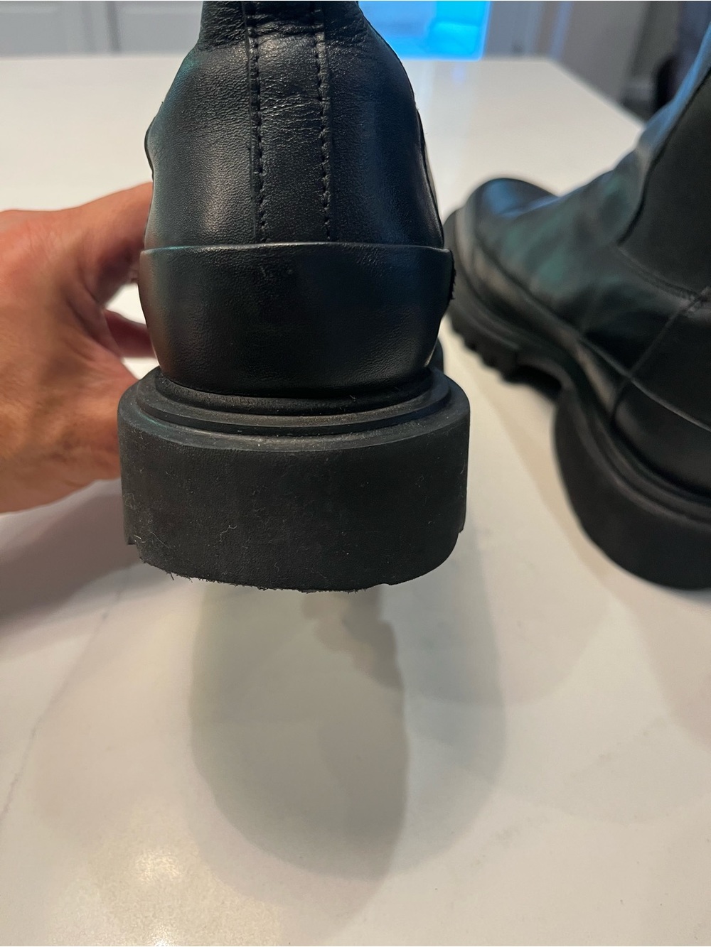 All Saints Harlee Black Leather Chelsea Boots with Lug Sole. Women’s Size 9.5 - Picture 6 of 8